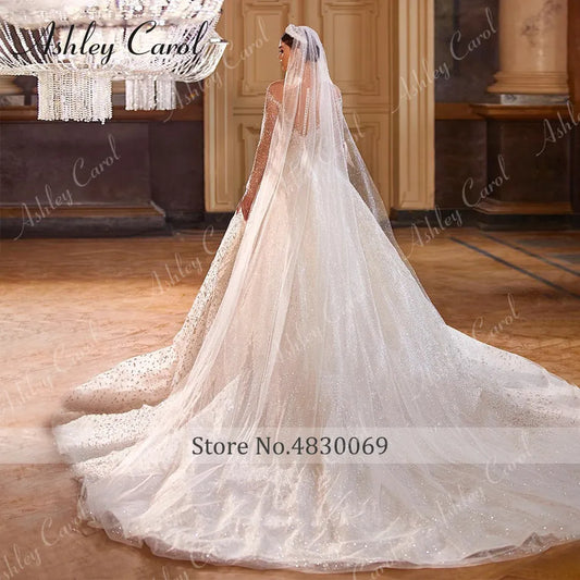 White Bridesmaid Dresses: Wedding Dresses For Women Bride Long Sleeve Princess