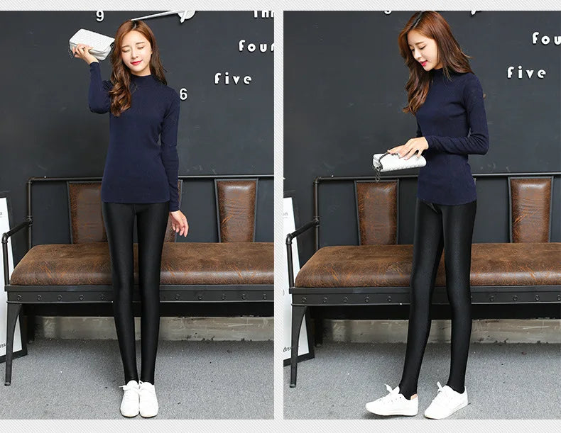 women spring autumn large size leggings lady summer knee length short pants casual