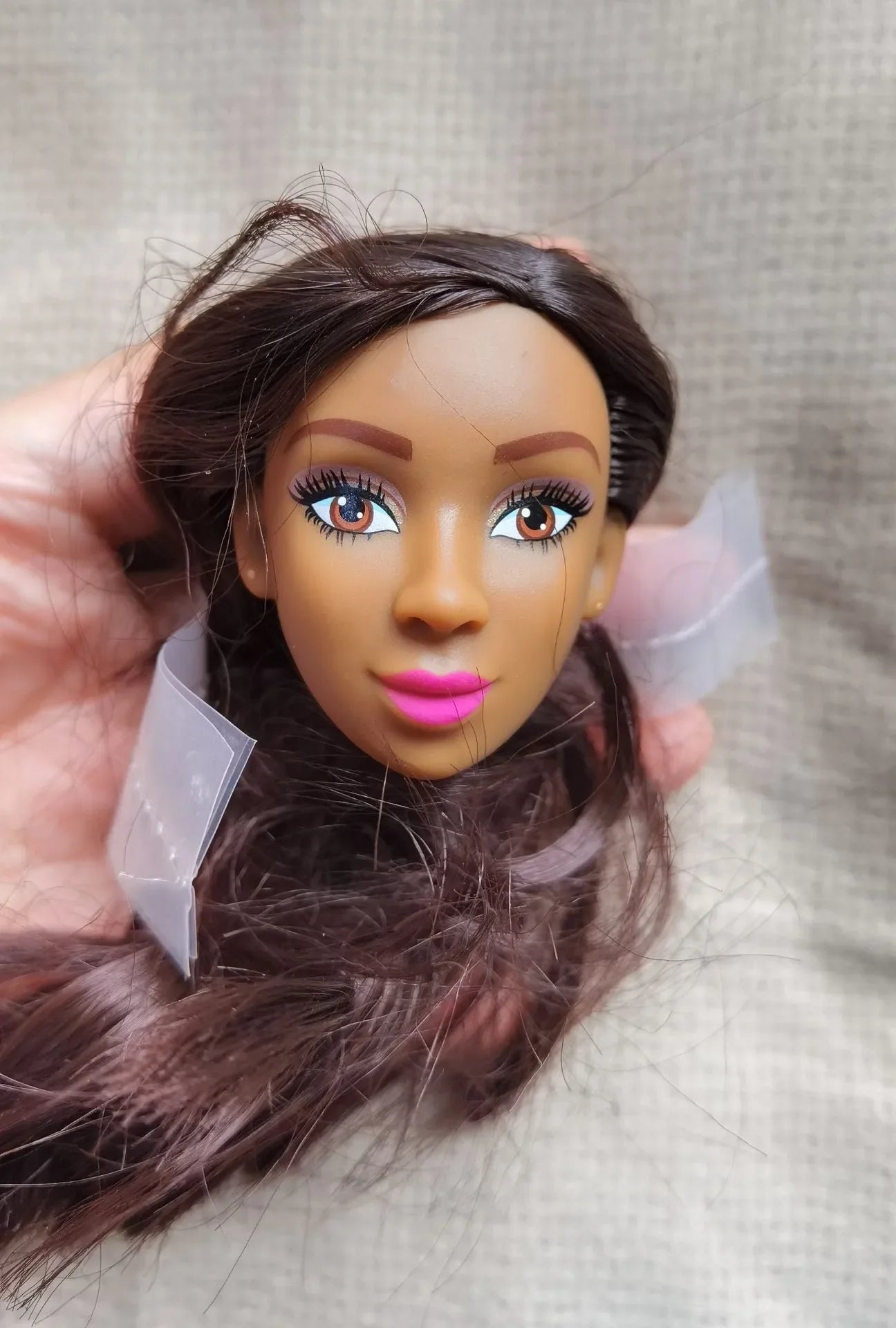 Original Doll Supermodel Star FR Heads DIY Head for 1/6 Doll Accessories Limited Special Curly haired black doll Collection gift