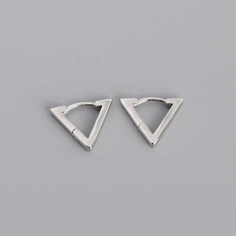 WANTME Real 100% 925 Sterling Silver Punk Hip-Hop Link Chain Gothic Studs Earrings for Fashion Women Jewelry Accessories 2022