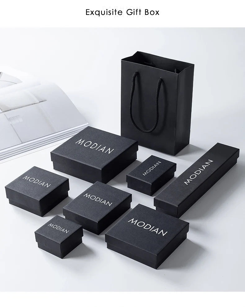 Modian 2021 New Real 925 Sterling Silver Luxury Square Tourmaline Beads Chain Bracelet For Women Paraiba Fine Statement Jewelry