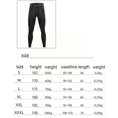 Men Compression Tight Leggings Running Sports Male Workout Bottoms Trousers