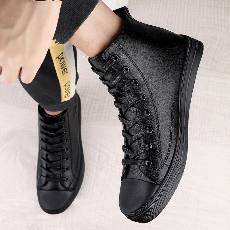 Black Warm Fur Men Boots Fashion Genuine Leather women Boots