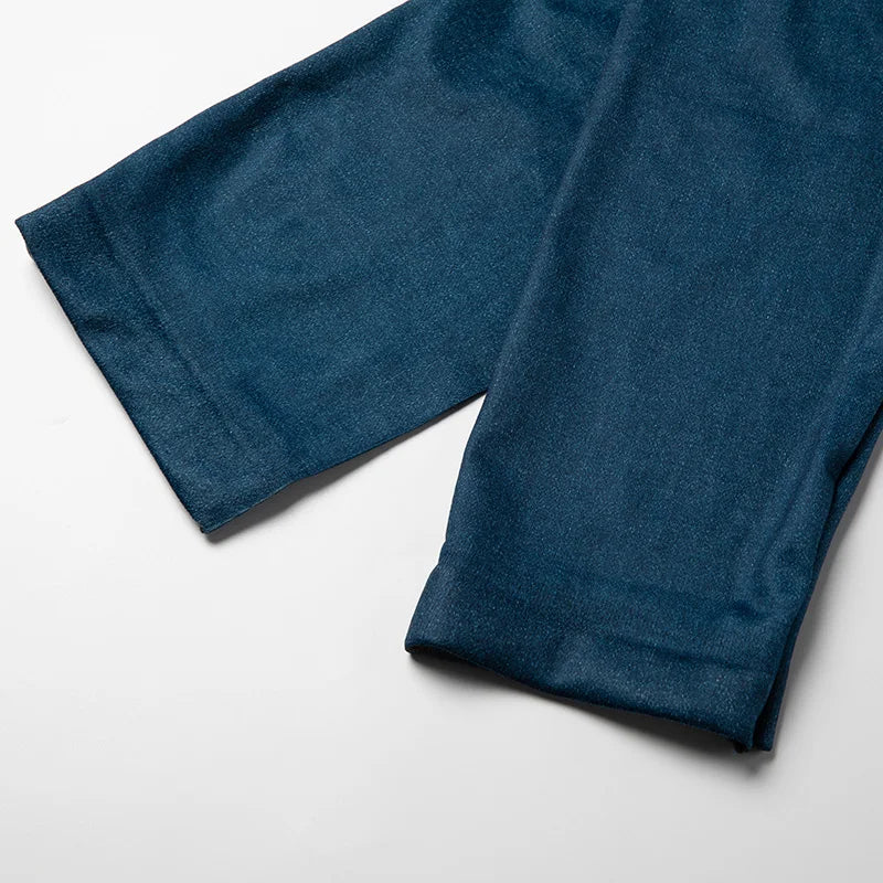 Push Up Seamless High Waist Faux Denim Leggings Women Casual Elastic Pocket Jeans