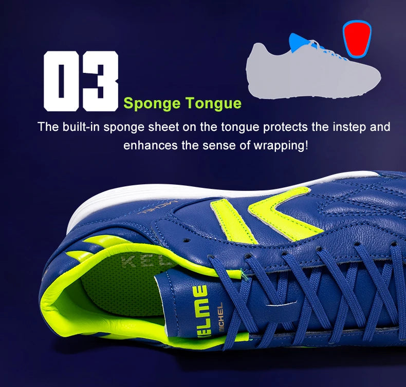 Soccer Shoes TF Football Boots Calf-Skin Cleats  Professional Futsal Original