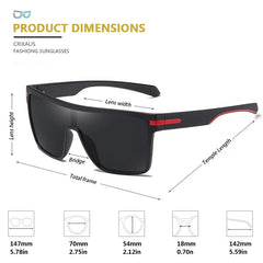 Sunglasses For Men: Square Oversized Anti Glare Driver Mirror Sun Glasses