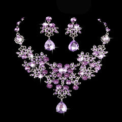 Multiple Colors Water Drop Wedding Bridal Formal Party Prom Jewelry Sets