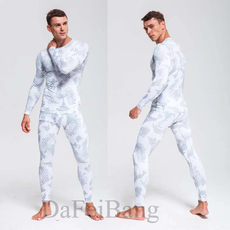 Quick Dry Camouflage Men's Running Sets Compression Sports Suits Skinny Tights Clothes Gym Rashguard Fitness Sportswear Men 2021