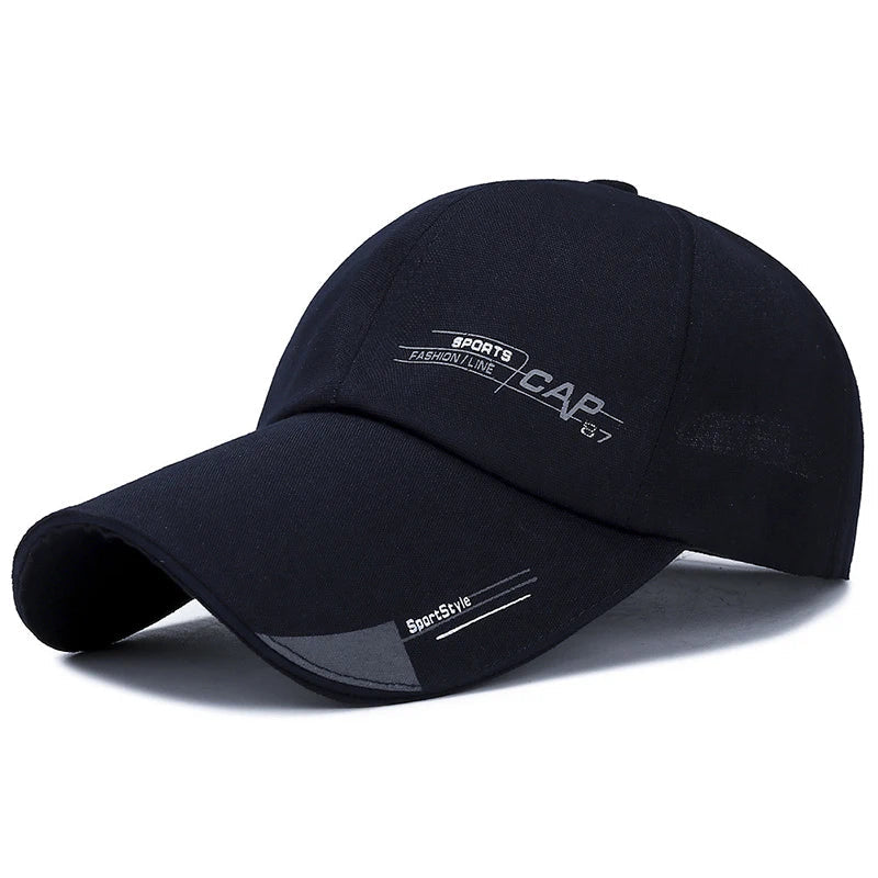 2024 Sports Cap Mens Hat For Fish Outdoor Fashion Line Baseball Cap Long Visor Brim Shade Snapback Sun Hat Bone Gorras Casquette