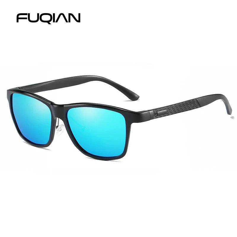 Luxury Aluminum Magnesium Men Polarized Sunglasses High Quality Square Men's Sun Glasses Cool Mirror Blue Driving Glasses