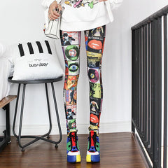 Fashion Leggings Casual and Colorful Leg Warmer Fit Most Sizes Leggins Pants