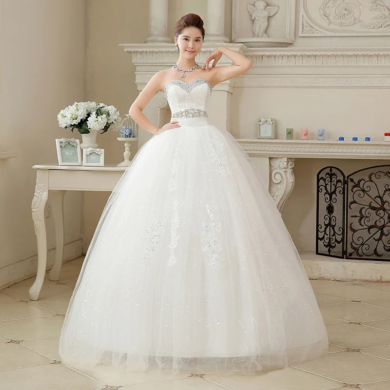 White Bridesmaid Dresses: Plus Size Wedding Dresses Long Elegant Strapless