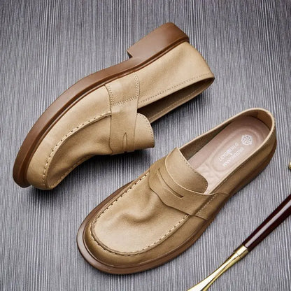 Handmade Italian Style Men Dress Loafers shoes Micro Leather Formal Business Oxfords Flats wedding Party footwear