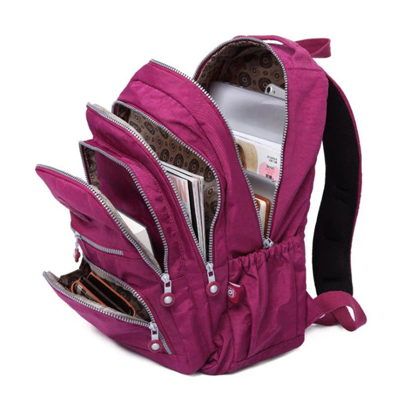 TEGAOTE Aesthetic School Backpacks for Teenagers Girl 2024 Nylon Waterproof Travel BackPack Purse Women Laptop Bagpack Mochila