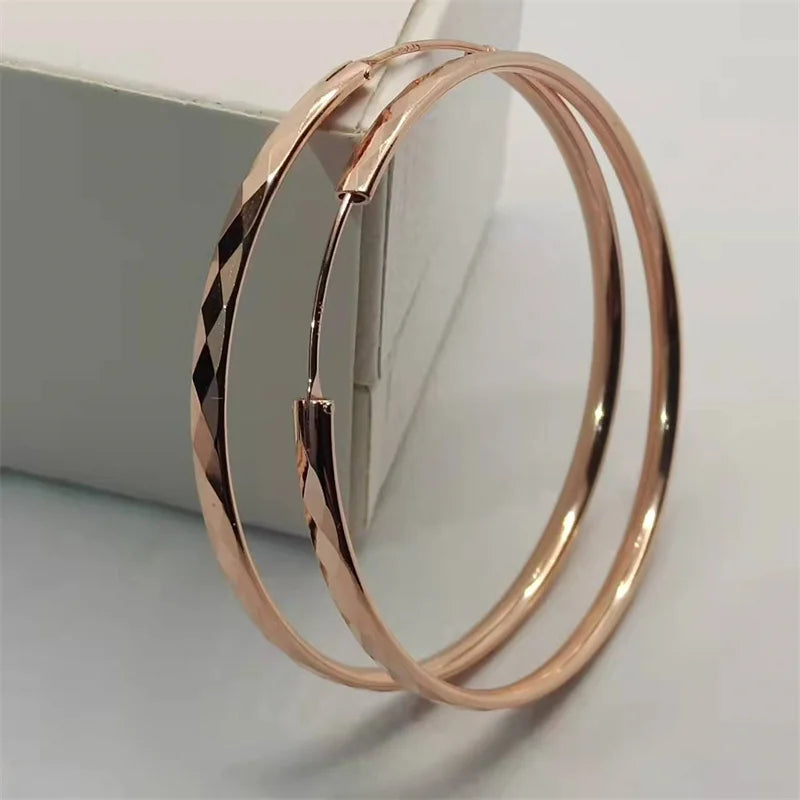 Somilia - Women's Big Hoop Earrings, New Collection 100% 925 Sterling Silver Jewelry Fashion Women18K Golden серьги кольца