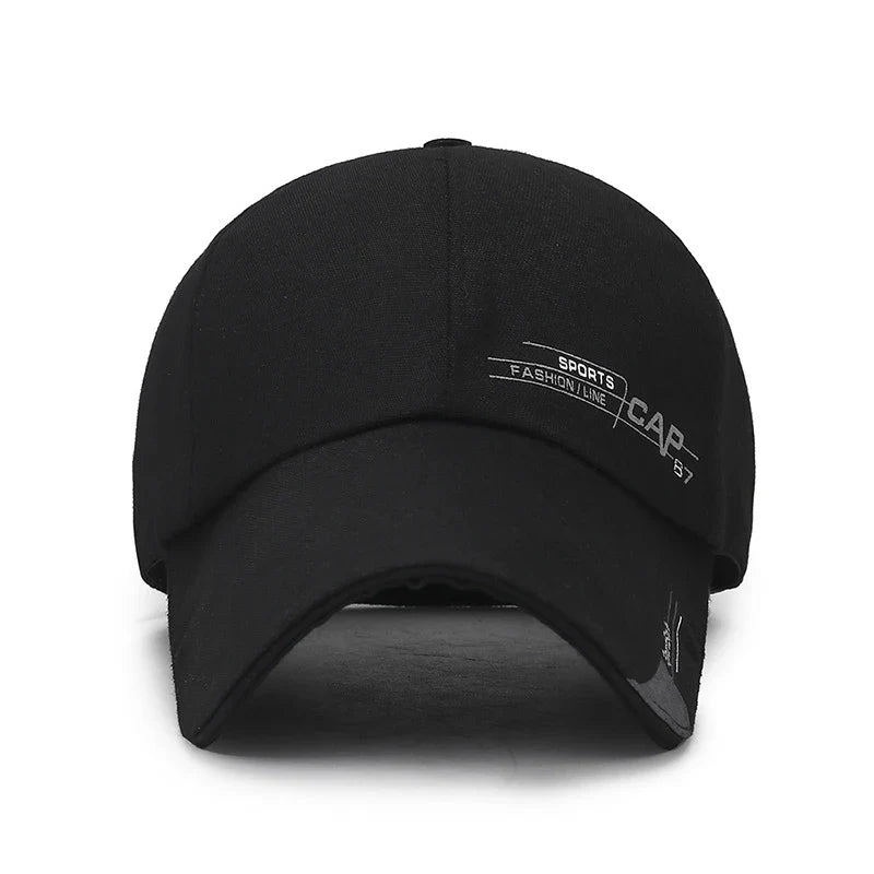 2024 Fashion Line Baseball Cap For Men Sports Cap Hat Fish Outdoor Long Visor Brim Shade Snapback Sun Hat Women's Summer Hat