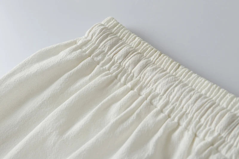 Cotton Linen Short Men Length Knee  8XL 9XL 13XL 170KG Large Size High Waist Shorts Male Long Men's Summer Breeches