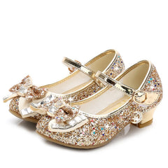 Princess Girls Party Shoes Children Sandals Colorful Sequins High Heels Shoes