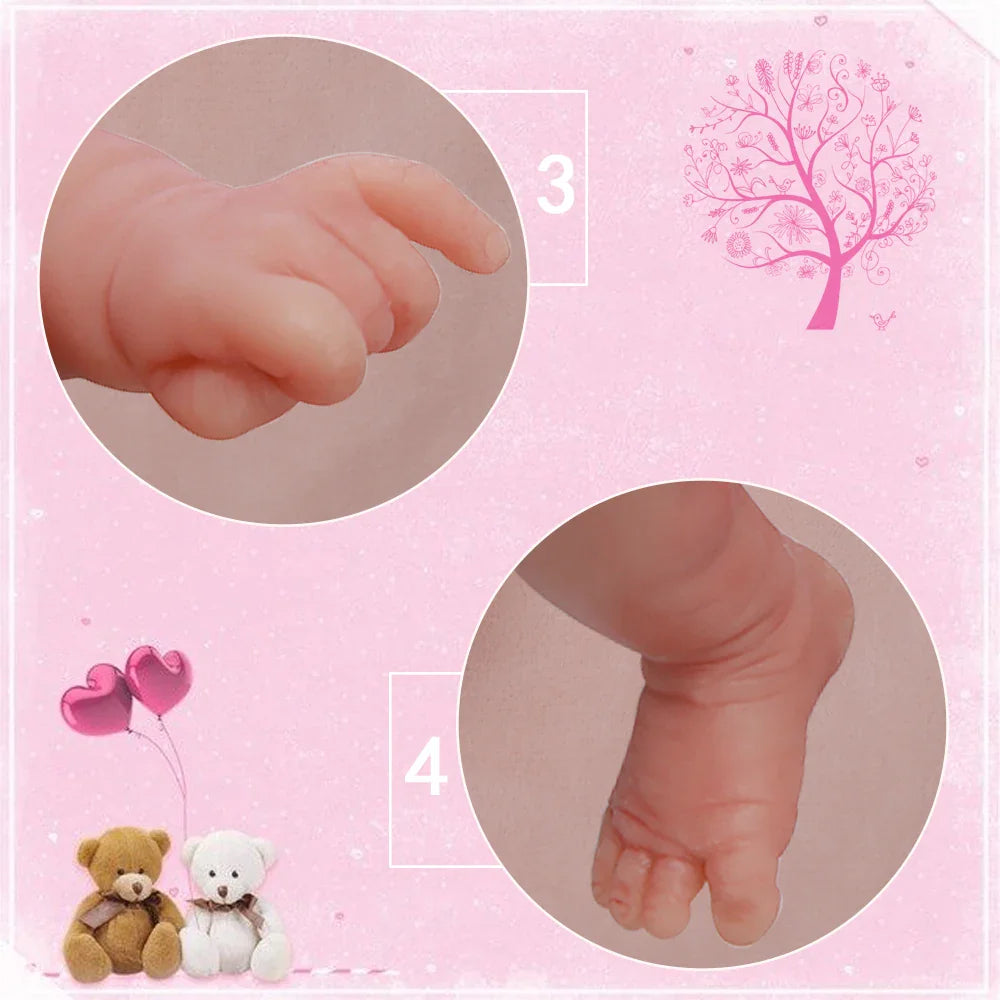 IVITA 100% Full Body Silicone Reborn Baby Dolls Painted Realistic Baby Doll Wholesale Lifelike Toys for Children Christmas Gift