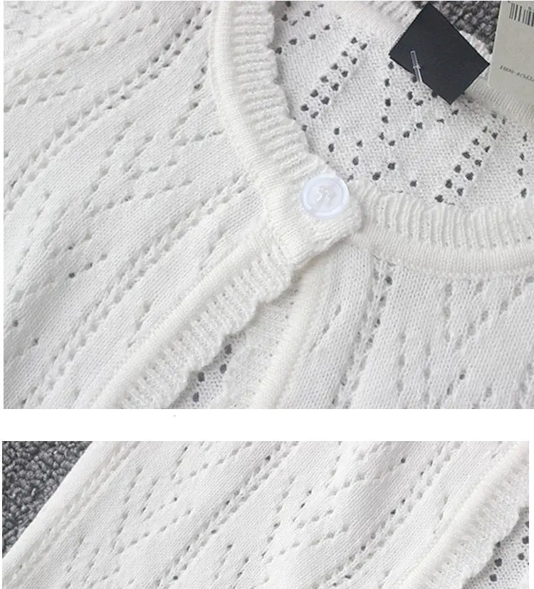 New Girls Cardigan Sweater Yellow Cotton Sweet Girls Shrug Sweater Outerwear