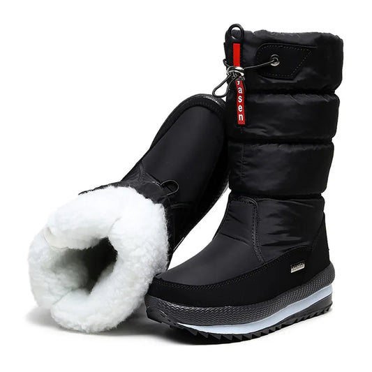 Women Snow Boots Platform Winter Boots Thick Plush Waterproof
