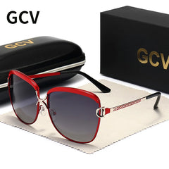 Sunglasses Women Gradient Lens Round Sun Glasses Square Luxury