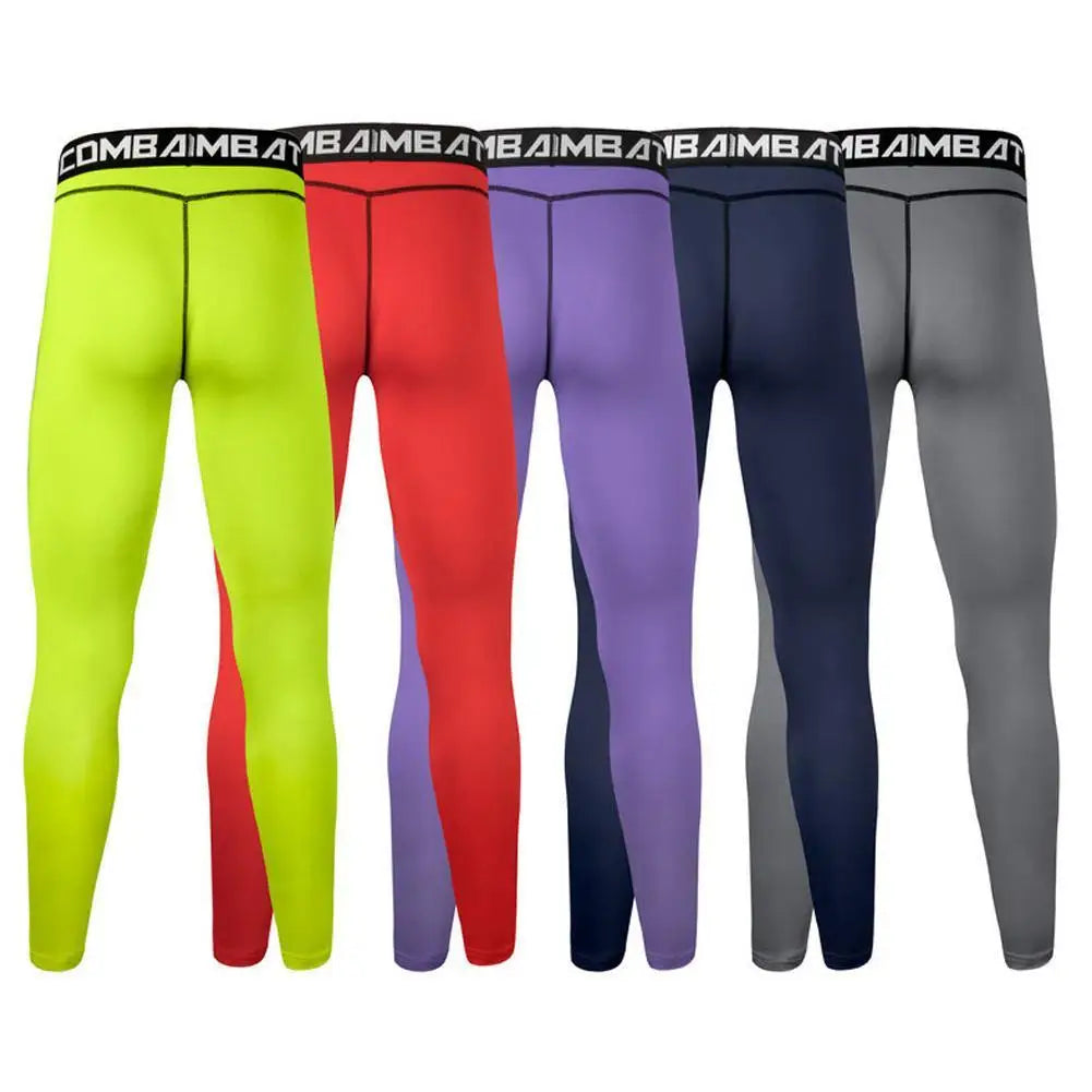 Men Compression Tight Leggings Running Sports Male Fitness Jogging Pants Quick Dry