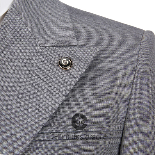 Cenne Des Graoom Men's Suits One Button Double Breasted Tailor-Made Blazers Pants