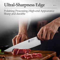 XINZUO 8'' Chef Knife German DIN 1.4116 Steel Kitchen Knives Stainless Steel Meat