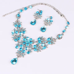 Multiple Colors Water Drop Wedding Bridal Formal Party Prom Jewelry Sets