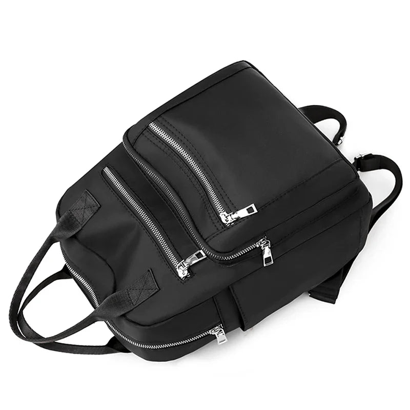 Women Backpack Travel Casual Waterproof Oxford Shoulder Bags Female Large Capacity Handbag Rucksack Black Purse School Pack