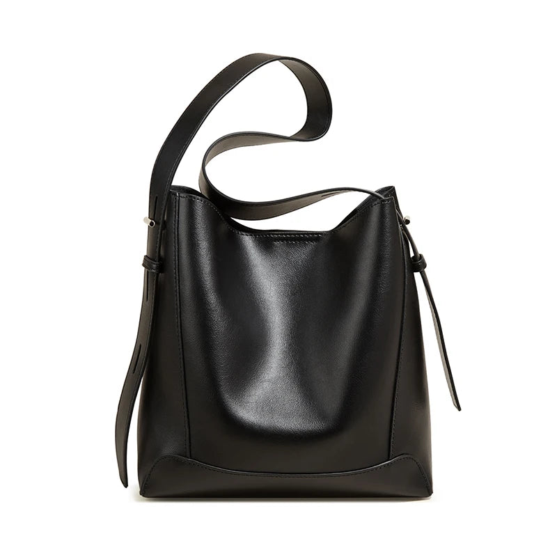 Lady Women Hobo Bucket Bag Split Leather Fashion Shoulder Bags Large