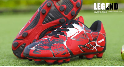 Men Soccer Shoes Fashion Printed Long Spike Children's Football Boots