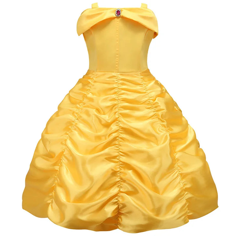 Kids Princess Dresses Girls Belle Party Costume Children birthday