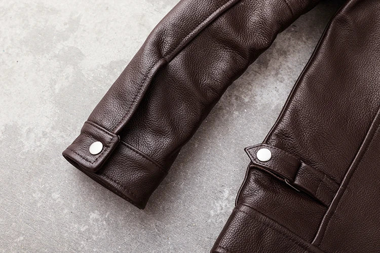 Men's Real Cowhide jackets Genuine Leather Jacket Men Clothing