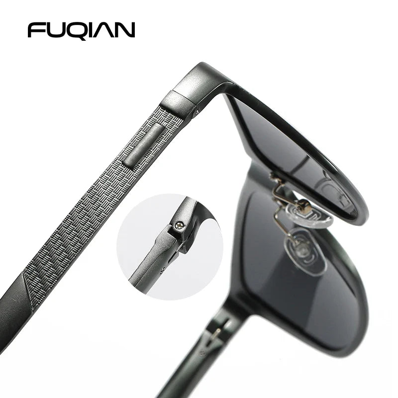 Luxury Aluminum Magnesium Men Polarized Sunglasses High Quality Square Men's Sun Glasses Cool Mirror Blue Driving Glasses