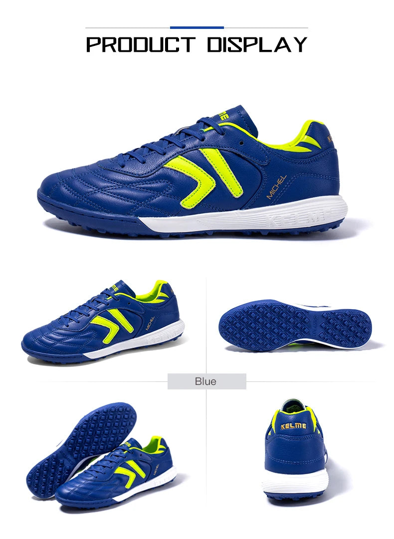 Soccer Shoes TF Football Boots Calf-Skin Cleats  Professional Futsal Original