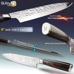 Kitchen Knives Professional Chef Knife Set Japanese Santoku Knifes Meat Cleaver