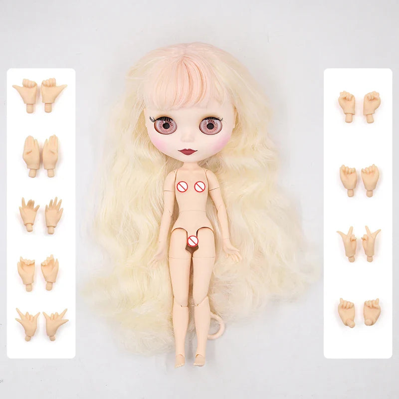 ICY DBS Blyth Doll 19 Joints Body 30CM Doll Matte/Glossy Face Doll with Extra Hands DIY Toy for Girls