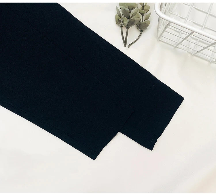 Women Sharkskin Black Leggings Thin Workout Stretch Fitness