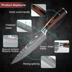 Kitchen knives Set Professional Chef Knives Japanese 7CR17 440C High Carbon