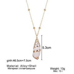 Bohemia Conch Shells Necklace Sea Beach Shell Pendant Necklace For Women