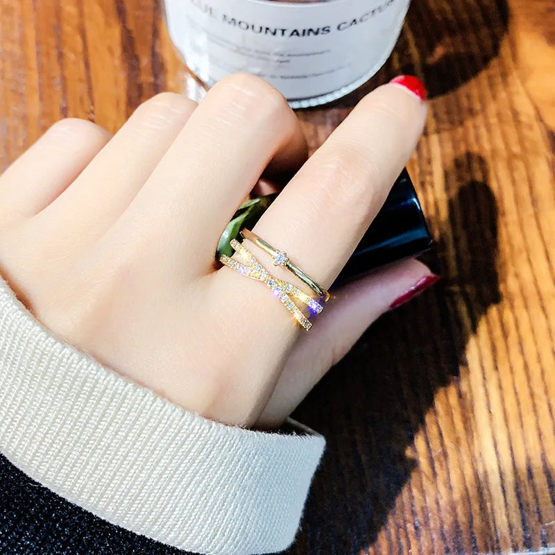 Stainless Steel Wedding Rings For Women Adjustable Engagement Women's Ring