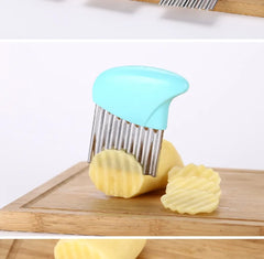 Potato Cutter Chip French Fry Maker Stainless Steel Wavy Knife French Fries Chopper