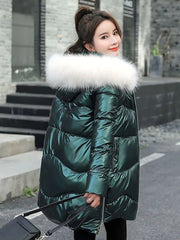 Winter Jacket Women Clothes Vintage Warm Coat Female Women's Down Cotton Jacket
