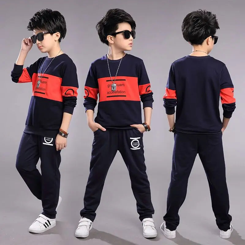 2025 Boys clothes spring suit casual boys clothing sets autumn letter children clothing kids tracksuit 5 6 7 8 9 10 11 12 year