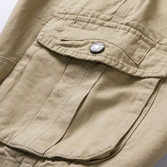 Men's Baggy Multi Pocket Military Cargo Shorts Mens Cotton Khaki Mens Tactical Shorts