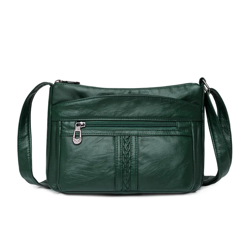Fashion All-match Solid Color Messenger Bag High Capacity Womens Shoulder Bags