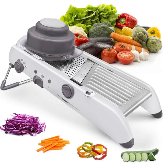 18 Types Adjustable Mandoline Slicer Stainless Steel Vegetable Julienne