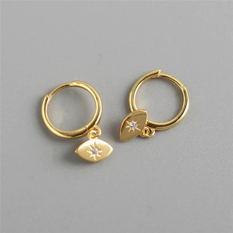 WANTME Real 100% 925 Sterling Silver Punk Hip-Hop Link Chain Gothic Studs Earrings for Fashion Women Jewelry Accessories 2022